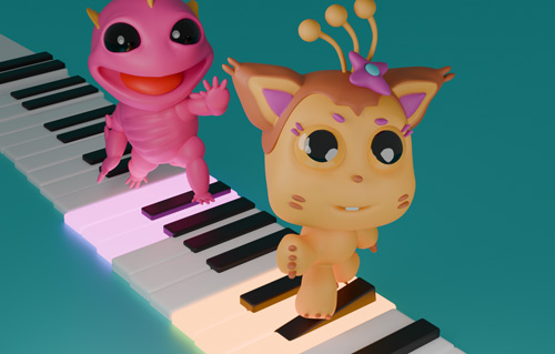 characters on piano
